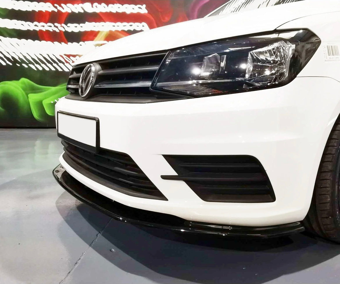 VW CADDY 2015 - 2020 FRONT BUMPER SPOILER SPLITTER LIP – GLOSS BLACK