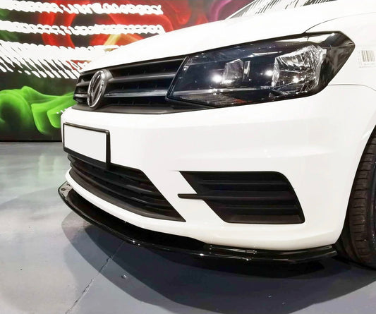 VW CADDY 2015 - 2020 FRONT BUMPER SPOILER SPLITTER LIP – GLOSS BLACK