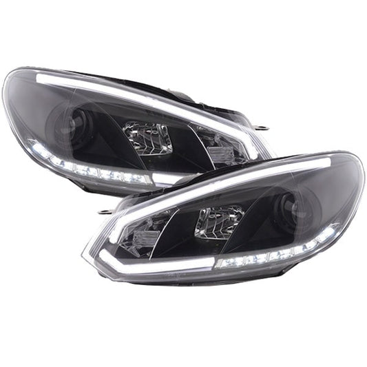 LED daytime running lights VW Golf mk6 08-12 black