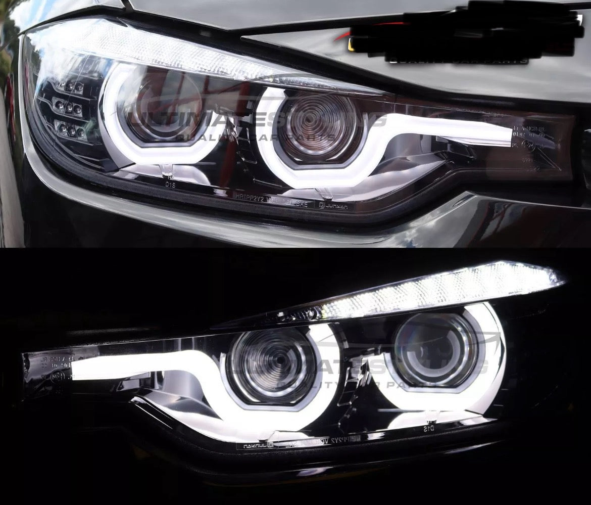 BMW 3 Series F30 F31 2012-2015 Halo LED Angel Eyes Headlights Xenon Look Upgrade