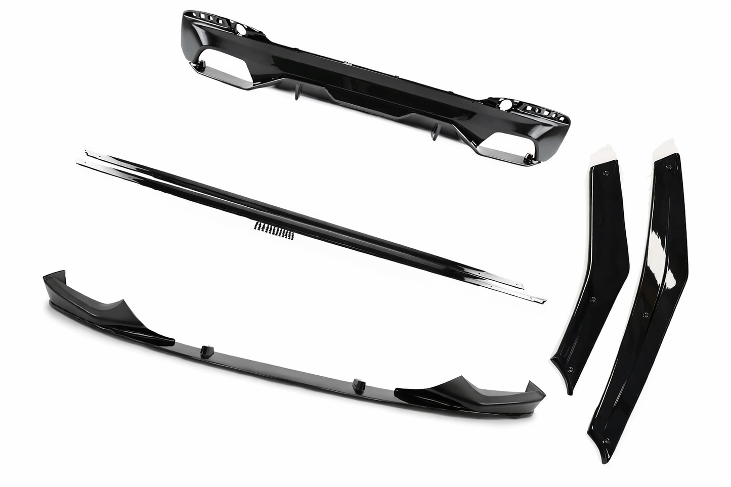 Bmw G30 Gloss Lip Kit / with Mp Diffuser Carbon Bottom