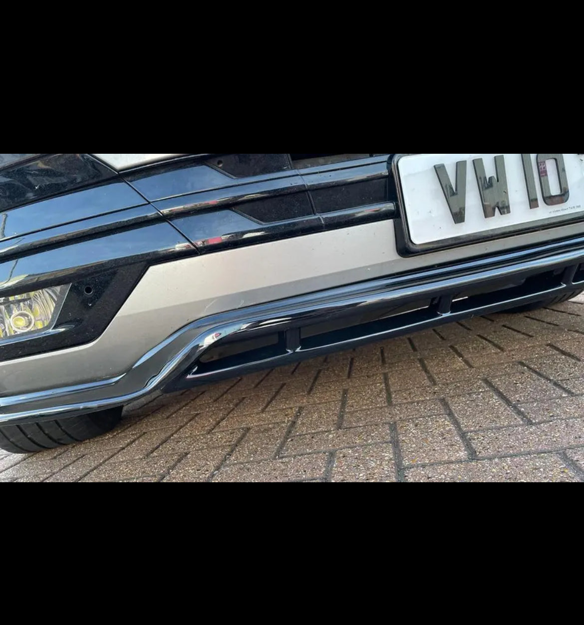 Front Splitter Gloss Black TL Design VW Transporter T6.1 2020 Onwards -