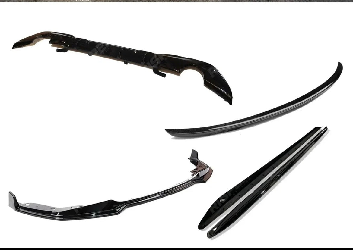 BMW 3 SERIES G20 G28 M SPORT 2018+ GLOSS BLACK AERO KIT LIP PACKAGE