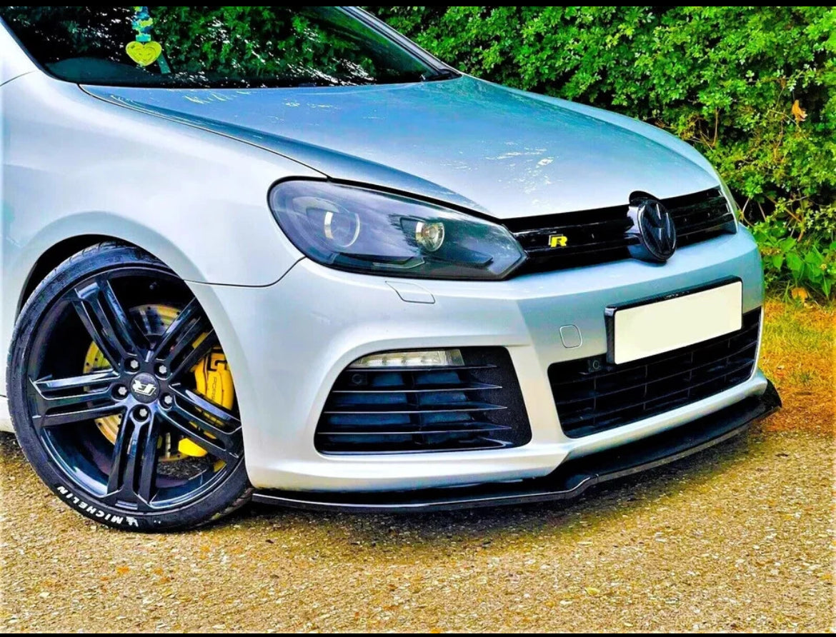 VW Golf MK6 R20 R Gloss Black Front Splitter 08-13