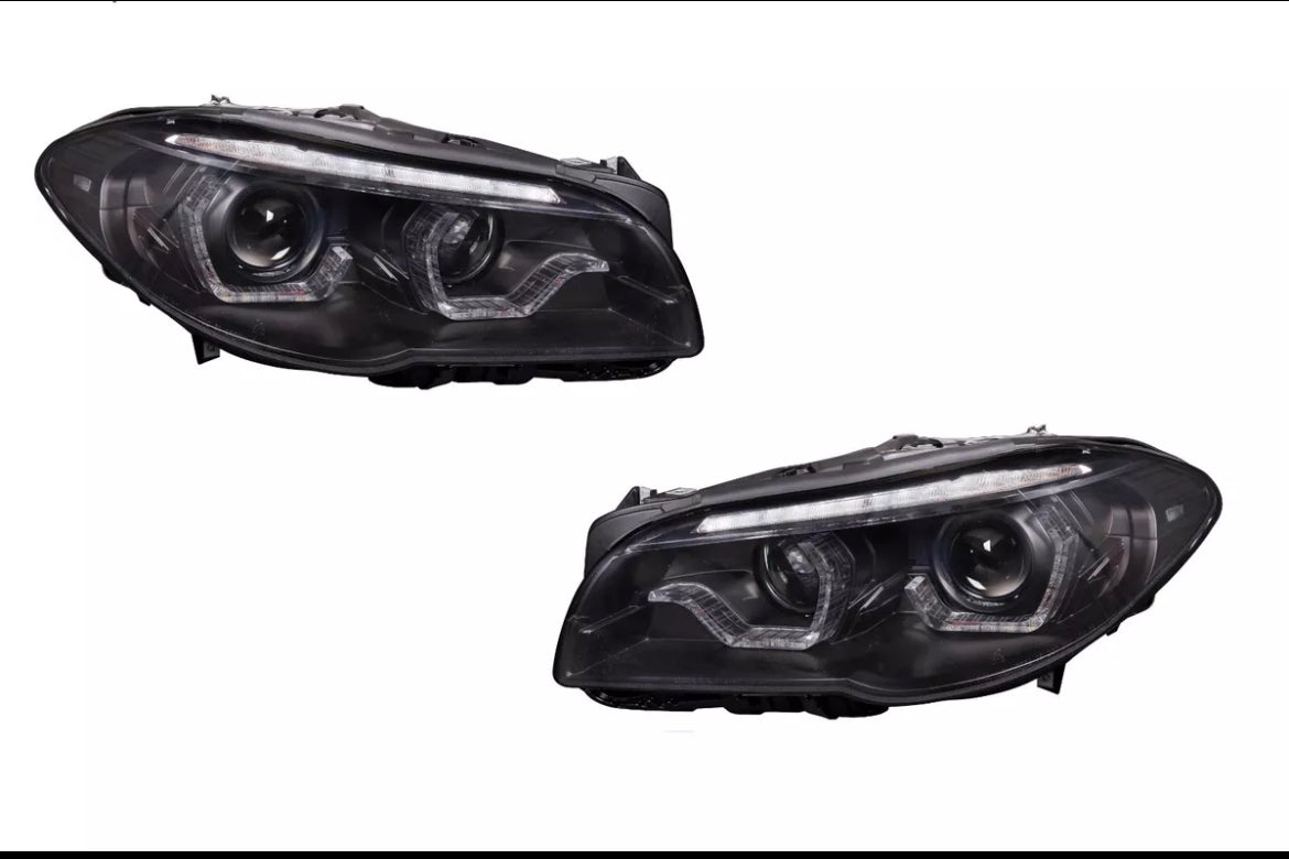 BMW 5 SERIES F10 F11 2011 2013 BLACK LED DRL XENON HEADLIGHTS DYNAMIC bmw-5-series-f10-f11-2011-2013-black-led-drl-xenon-headlights-dynamic