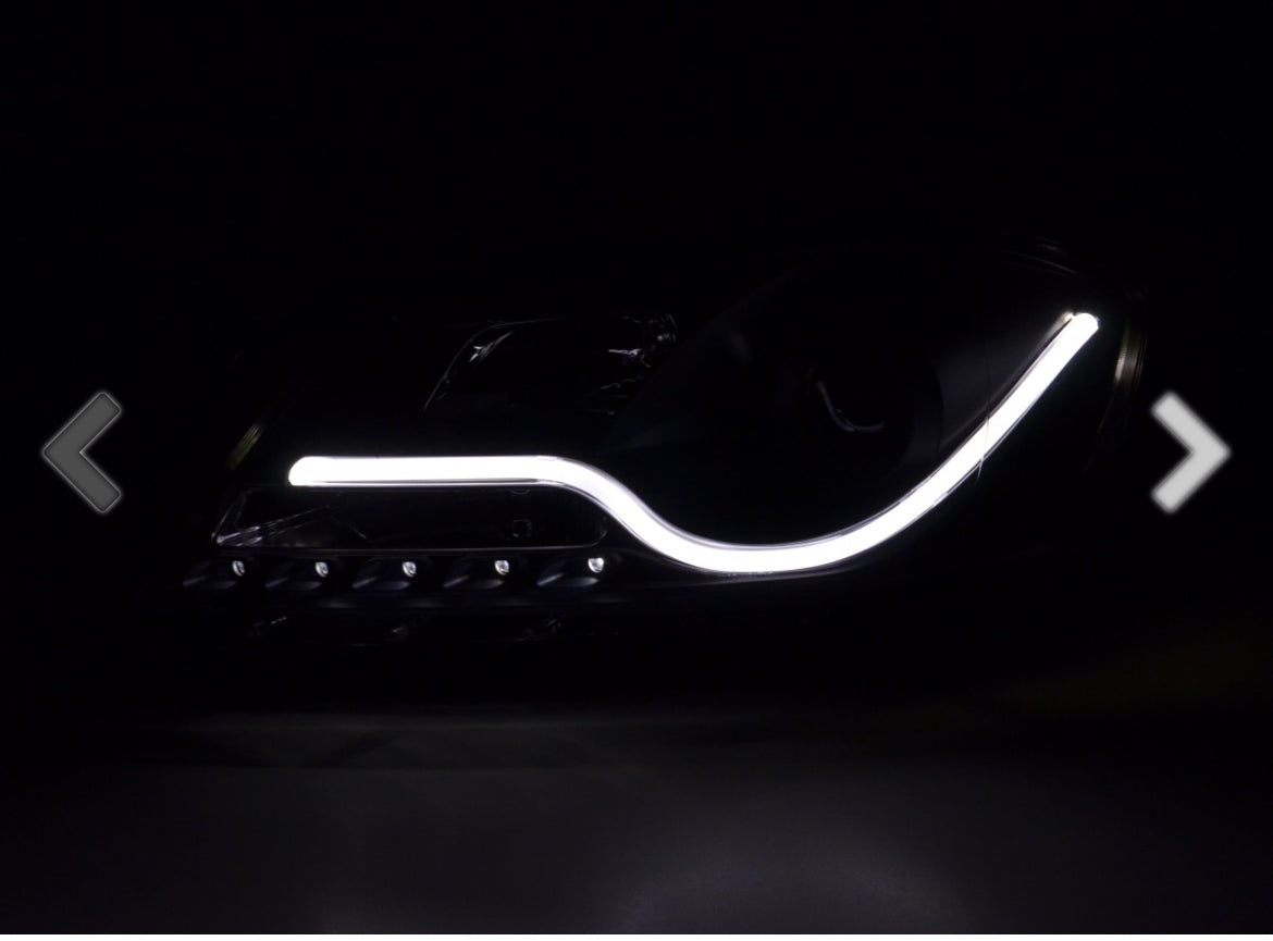 Daylight headlight LED DRL look VW Passat B7 3C 10- black