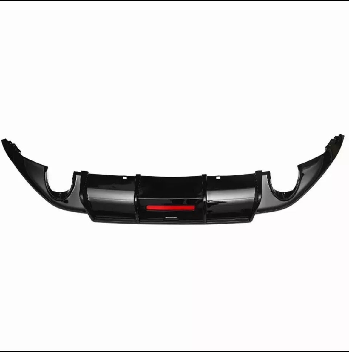 VW Golf MK7 Rear Gloss Black Valance Diffuser Lip WITH LED 13-16