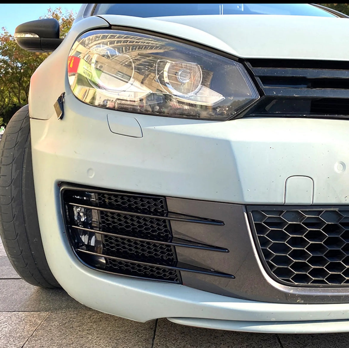 Fog Light Air Vent Grille For VW Golf 6 2008-2013 MK6 GTI GTD
