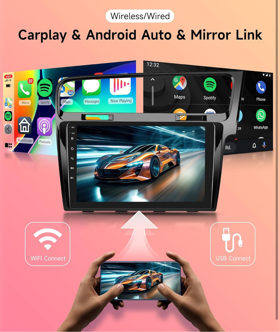 Golf Mk7 Smart 10” screen android / Carplay 2013-2020
