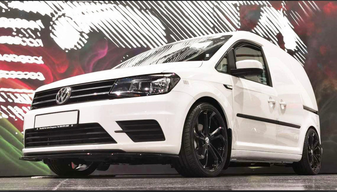 VW CADDY 2015 - 2020 FRONT BUMPER SPOILER SPLITTER LIP – GLOSS BLACK