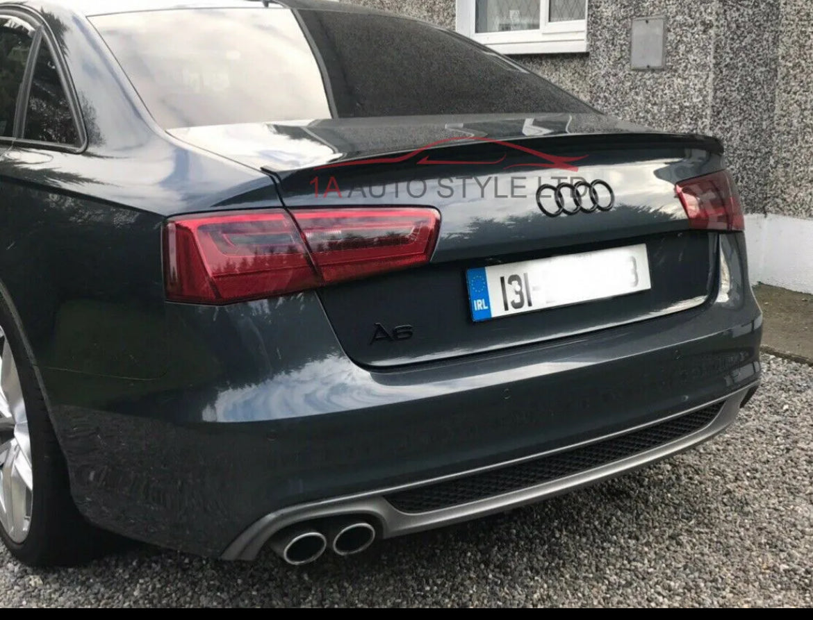 Rear boot trunk wing spoiler for Audi A6 C7 saloon 2011-2018 UNPAINTED