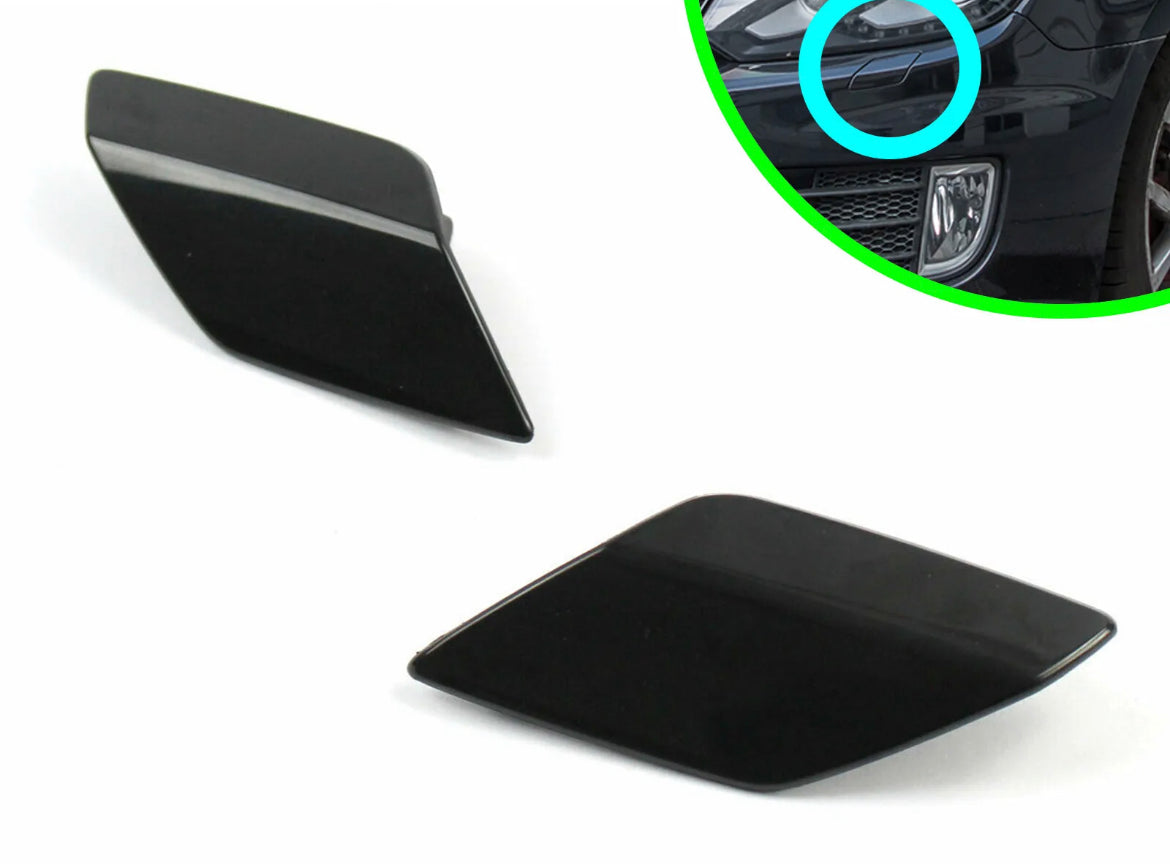 VW Golf MK6 2008 - 2013 Front Bumper Headlight Washer Jet Spray Cover Caps R20 / Gti