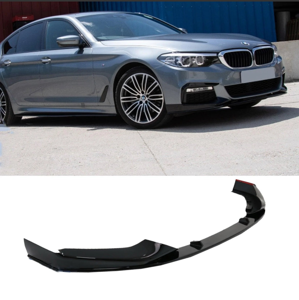 BMW G30 Msport Front Lip Gloss Black / Carbon