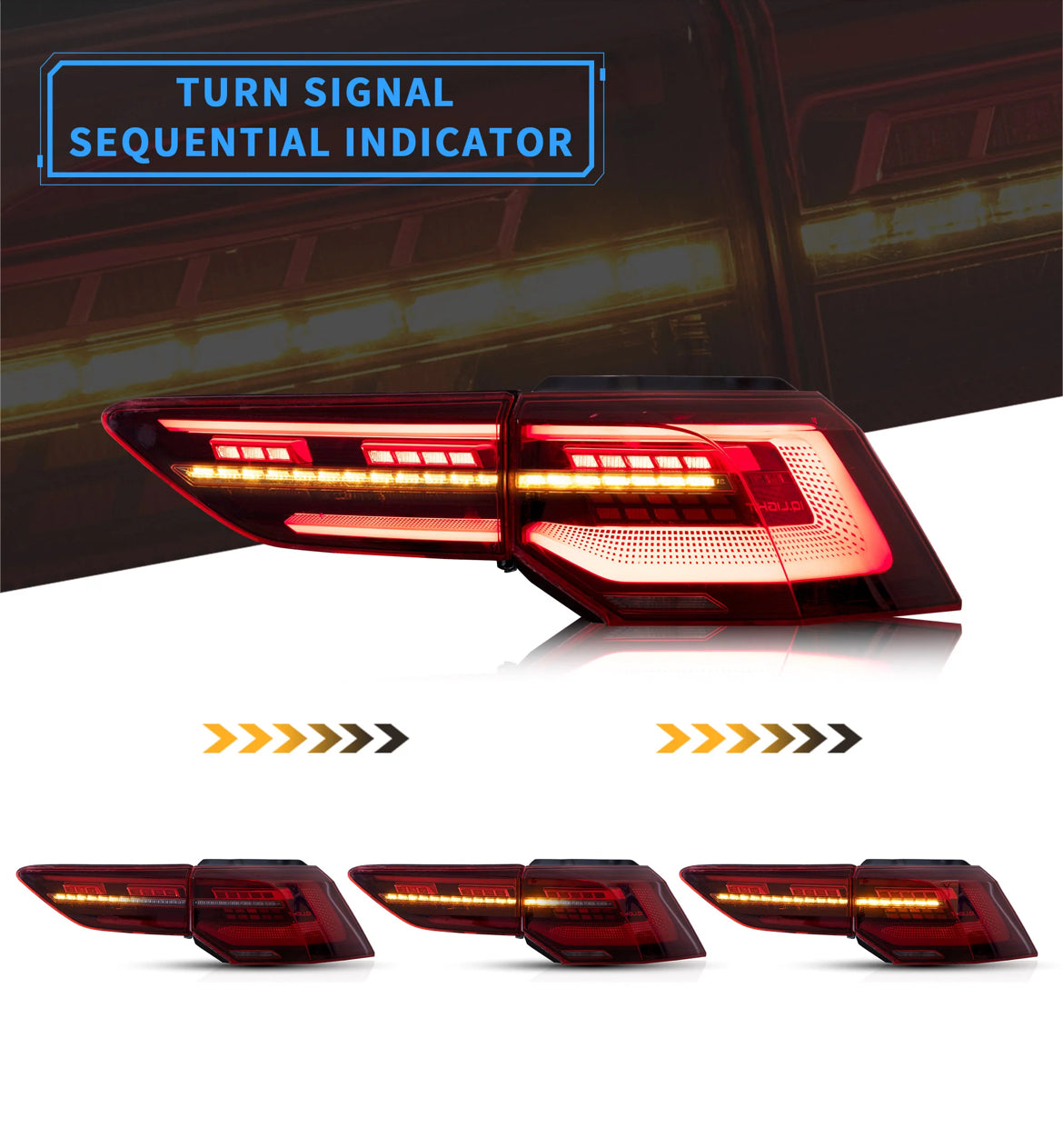 LED Tail Lights For Volkswagen Golf Mk8 2020 2021 2022 2023 Rear Lamps Dynamic