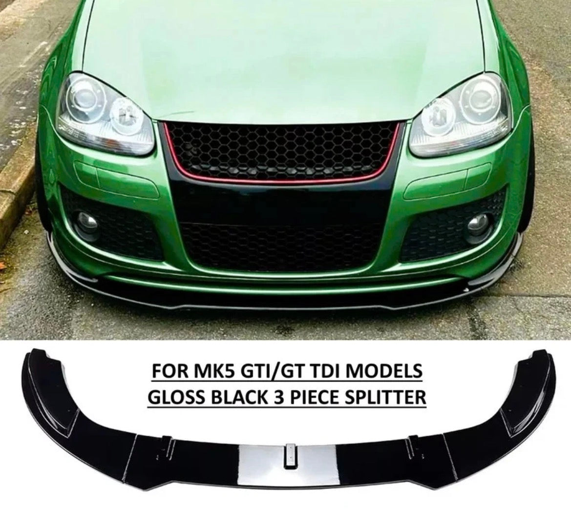 Mk7 Golf 3Piece Black splitter, Se, Gti & R Fit