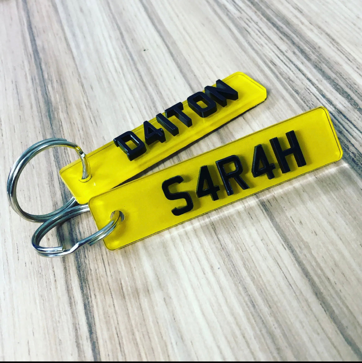 4D NumberPlate Keyring
