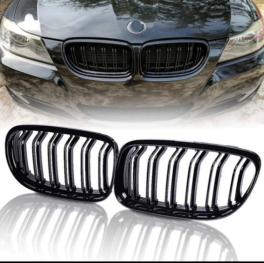 BMW E90 E91 Kidney Grill Gloss Black M Style 09-11 LCI Model