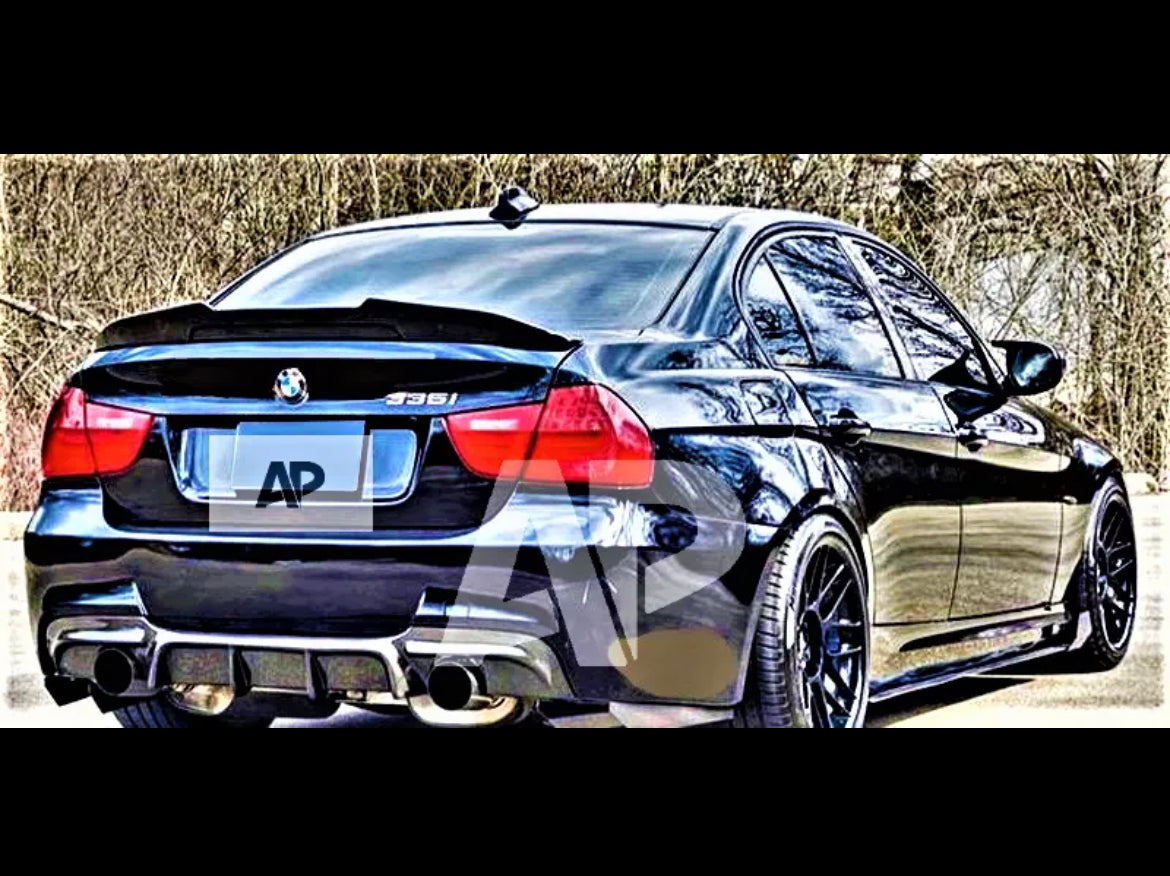 BMW E90 Gloss Black High Kick PSM Ducktail Spoiler 2004-2012