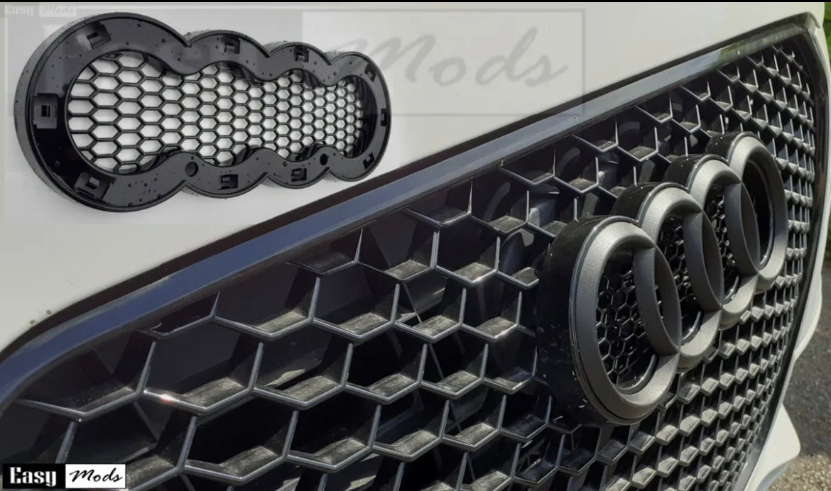 Audi badge logo emblem rings holder for honeycomb grill A1 A3 A4 A5 A7 A8 Q5 Q3