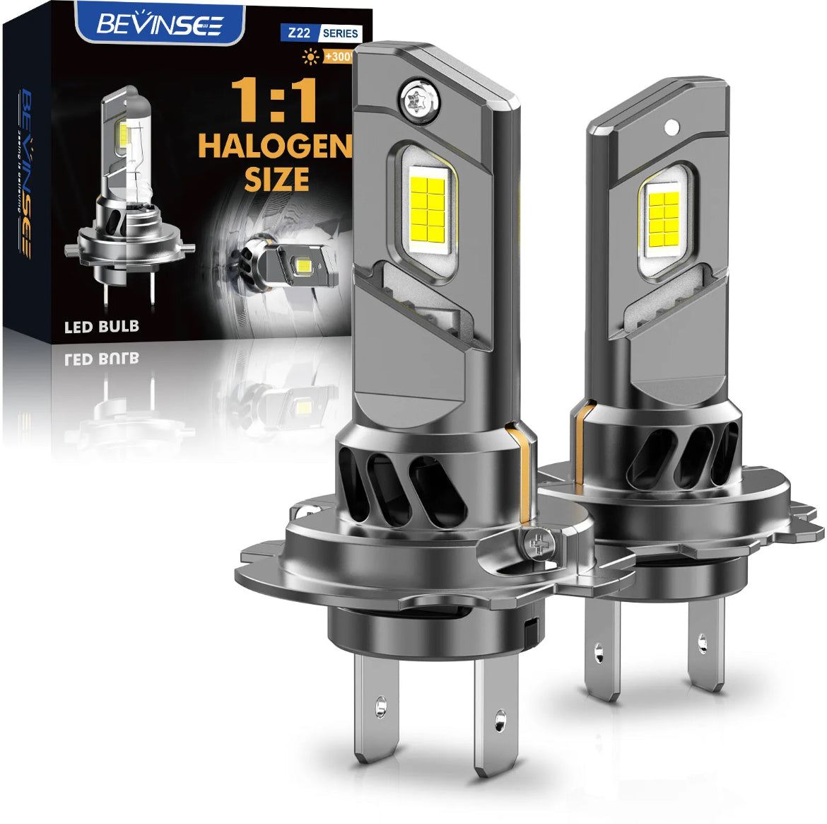 2x H7 LED Headlight Bulb Kit 6000K 70W Super White Lights High Low Beam