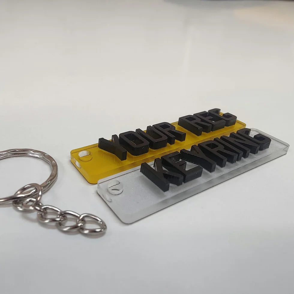 4D NumberPlate Keyring