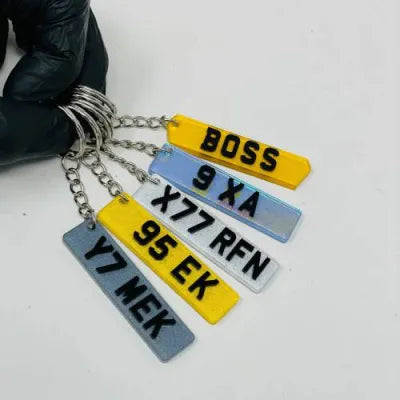 4D NumberPlate Keyring