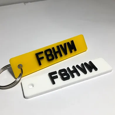4D NumberPlate Keyring