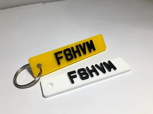 4D NumberPlate Keyring