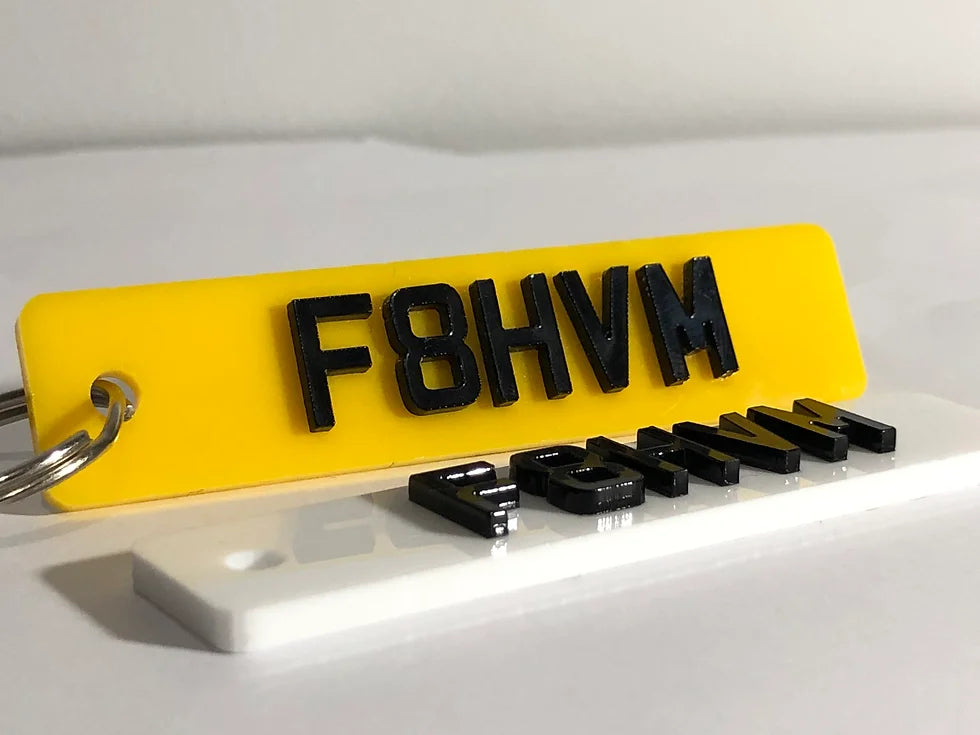 4D NumberPlate Keyring