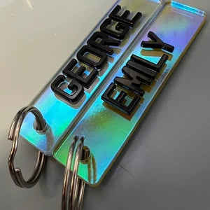 4D NumberPlate Keyring