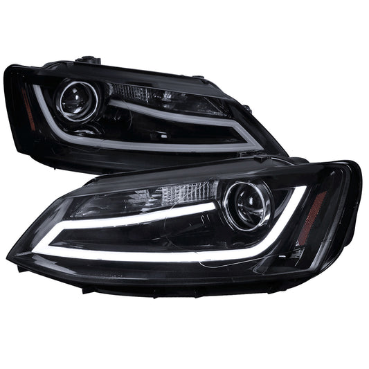 Headlights LED DRL suitable for VW Jetta Mk6 VI (2011-2017) Bi-Xenon Design Dynamic Flowing Signals Demon Look