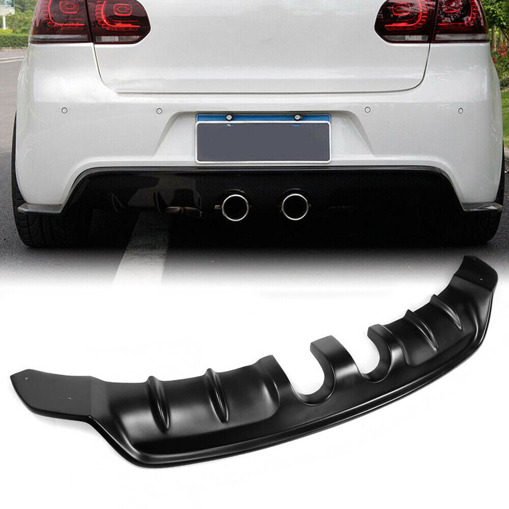 Rear Bumper Valance Diffuser suitable for VW Golf 6 VI (2008-2012) R20 Look only for Standard Bumper Piano Black