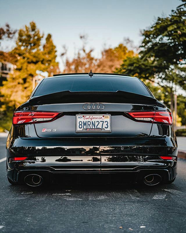Audi A3 S3 RS3 8V Saloon Gloss Black High Kick Ducktail Boot Spoiler 2013-2020