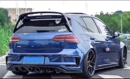 VW GOLF MK7 7.5 REAR LARGE WING BLACK SPOILER SPLITTER 2013 - 2018 TDI R GTI GTD