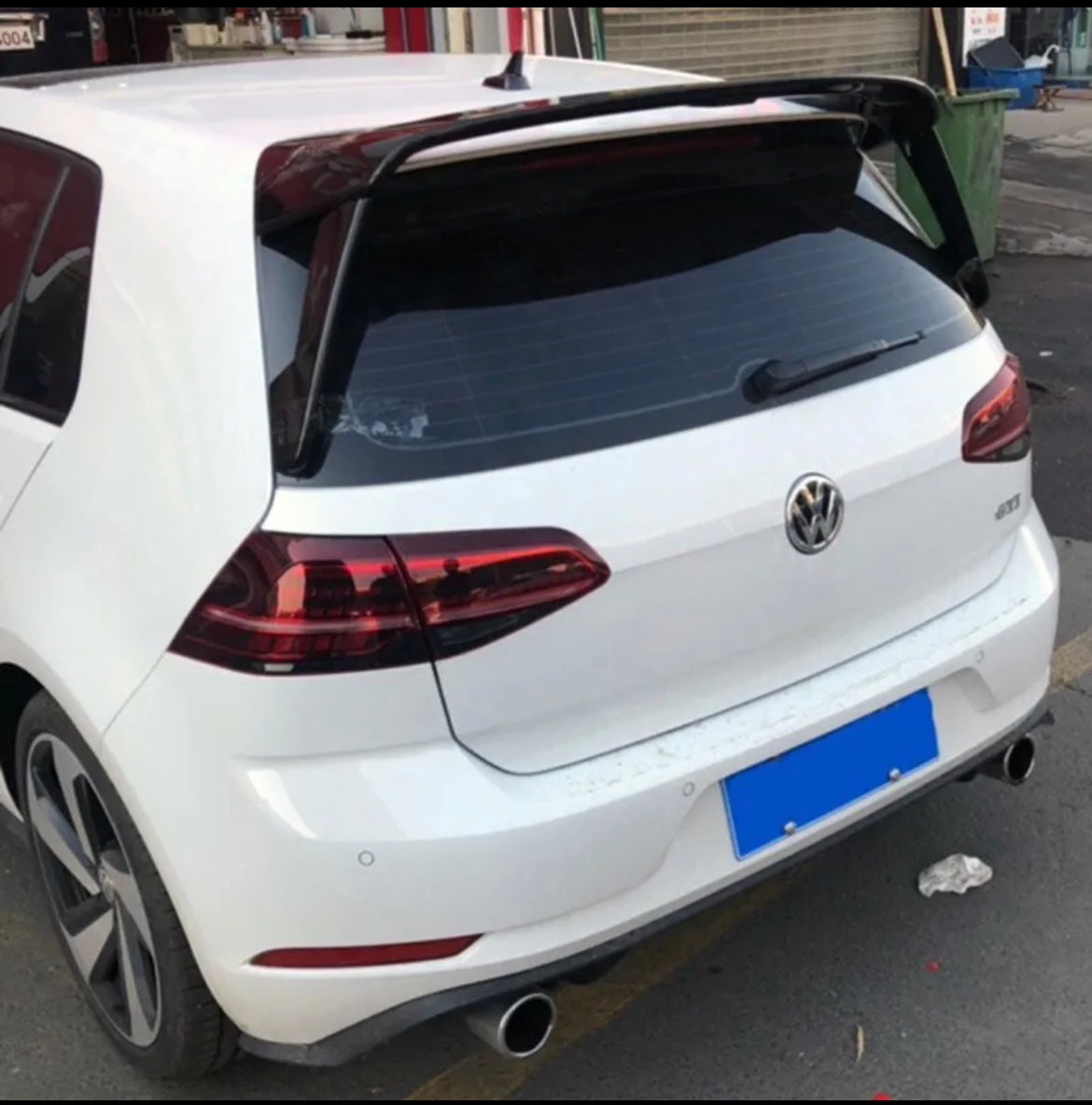 VW GOLF MK7 7.5 REAR LARGE WING BLACK SPOILER SPLITTER 2013 - 2018 TDI R GTI GTD