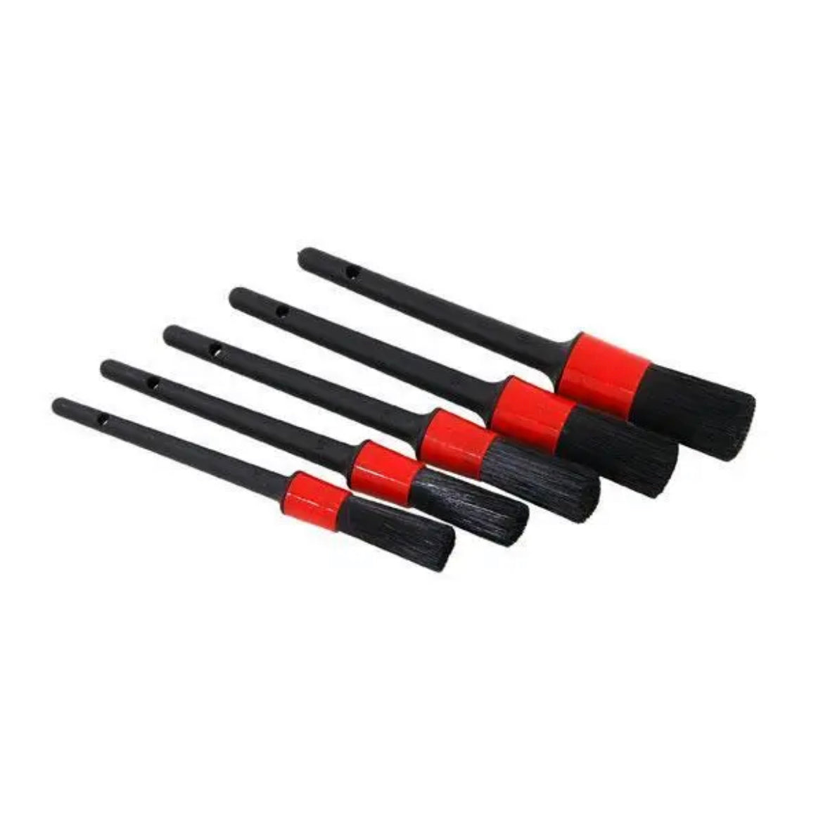 5Pc Car Detailing Brush Set Wheels Engine Emblems Air Vents New