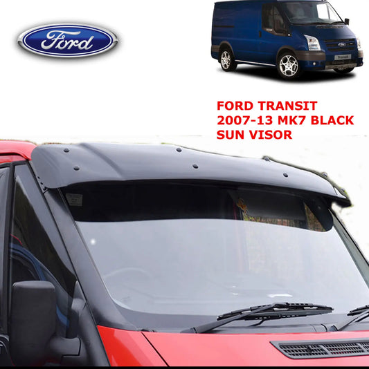 FOR FORD TRANSIT MK7 07-13 BLACK SOLID SUNVISOR SUN VISOR WIND DEFLECTOR