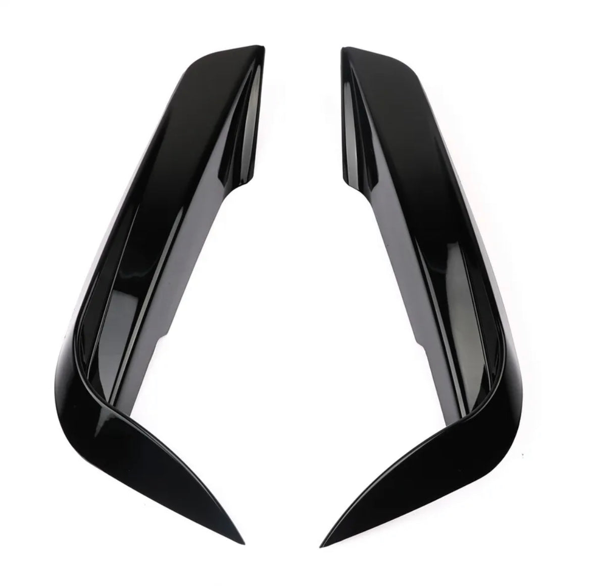 BMW F30 F31 UPPER CANARDS FRONT SPLITTER LIP 2012-2019 M SPORT Gloss Black