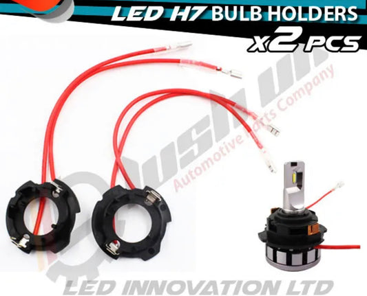 2x Volkswagen MK5  jetta Golf H7 LED HID Bulbs Holders Adapters Halogen Headlights