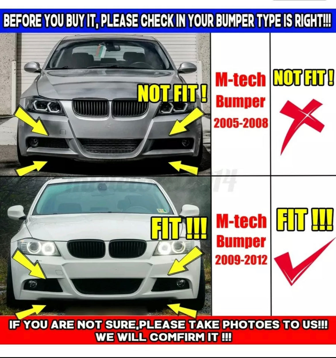 Bumper Lip Splitter BMW E90 E91 LCI Msport 09-12