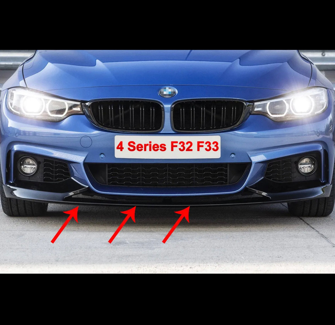 BMW F32 F33 F36 4 SERIES FRONT SPLITTER LIP DIFFUSER M PERFORMANCE 2014-2020