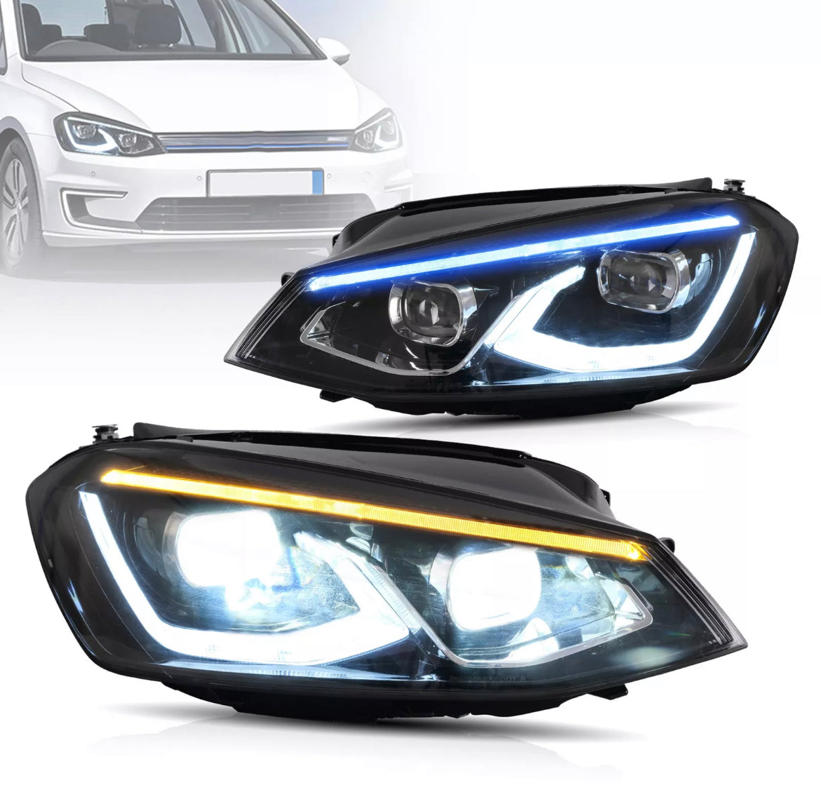 Golf 7 animation led headlights