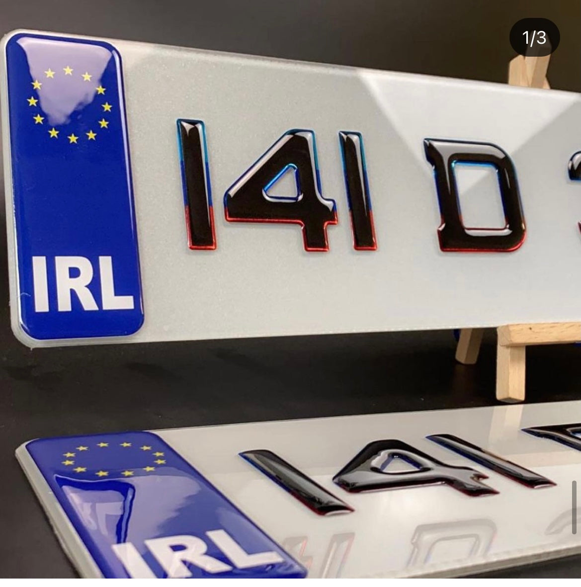 3D msport Gel Numberplate pair