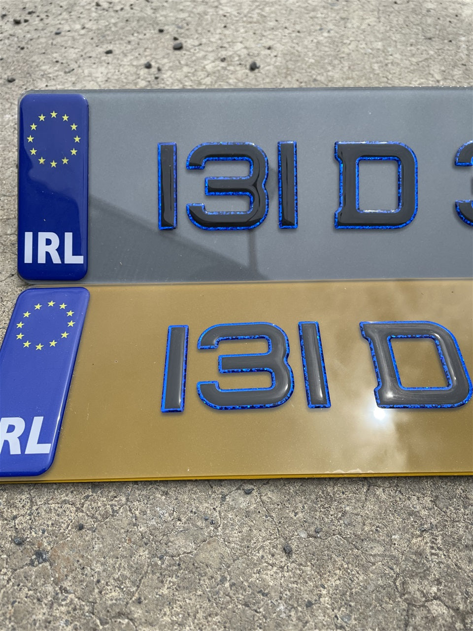 3D Tinted Blue Gel Plate pair