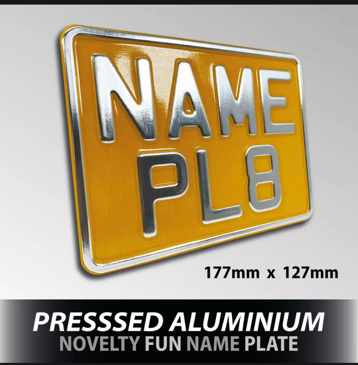 Kids Custom Pressed Metal NumberPlate