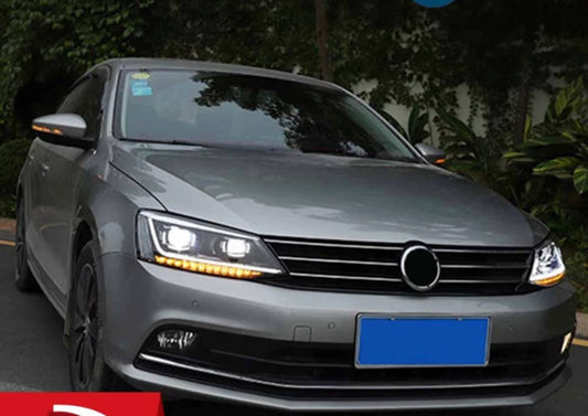 Headlights LED DRL suitable for VW Jetta Mk6 VI (2011-2017) Dynamic Turn Light Xenon Matrix Design
