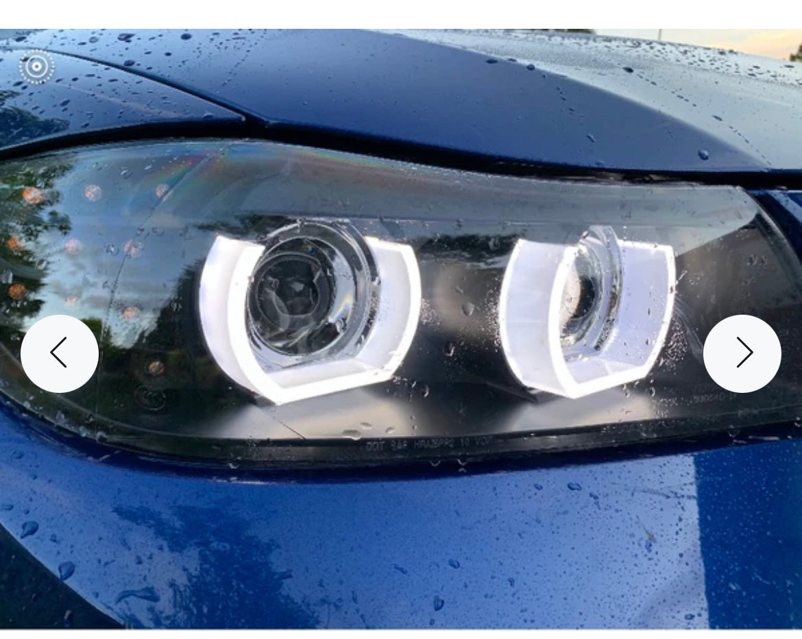 BMW 3 Series E90 and E91 2009-2012 LCI Black LED 3D DRL Daylight Running Lights Headlights