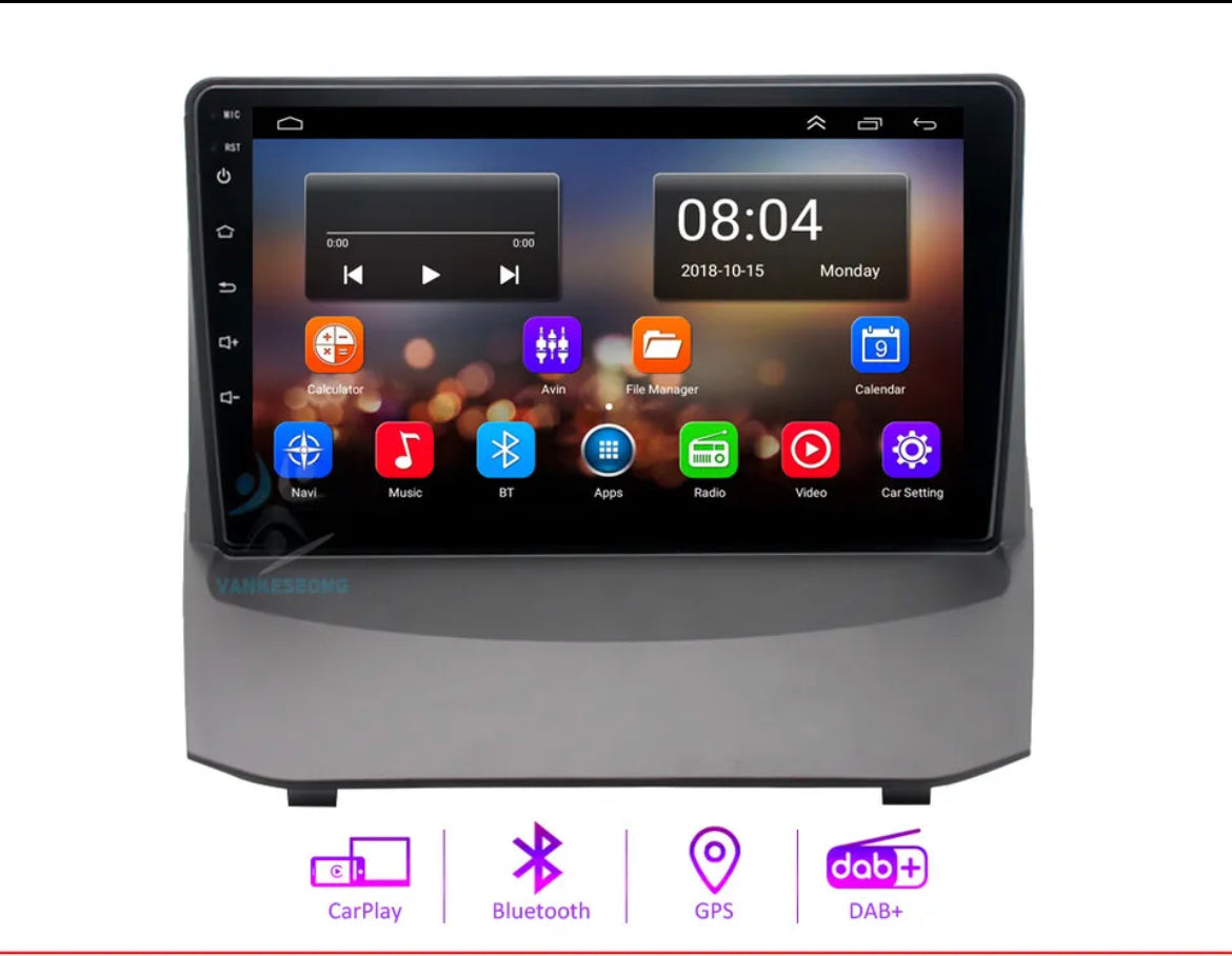 Car Radio For Ford Fiesta Mk6 2009-2017 Android Auto CarPlay DAB+GPS SatNav WiFi