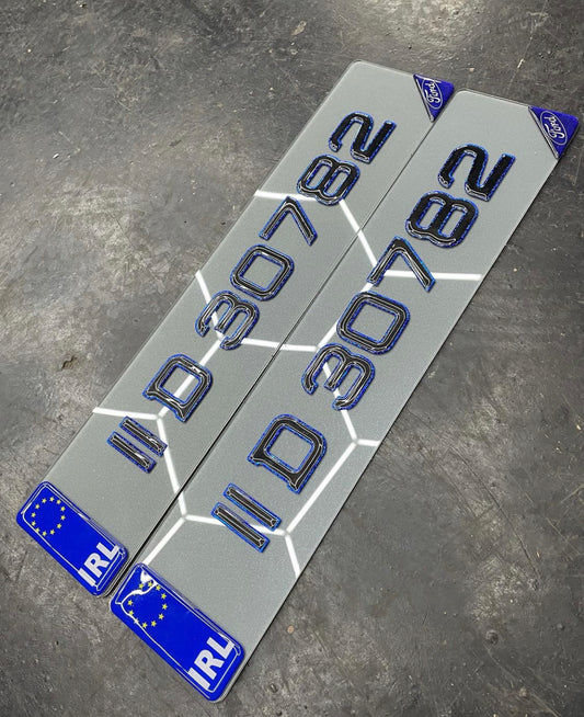 3D Tinted Blue Gel Plate pair
