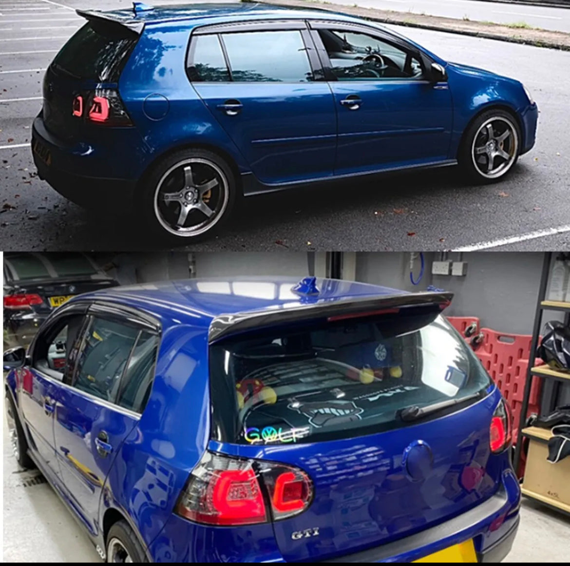 VW Golf MK5 04-09 Rear Roof Lip Spoiler r32 Gloss Black
